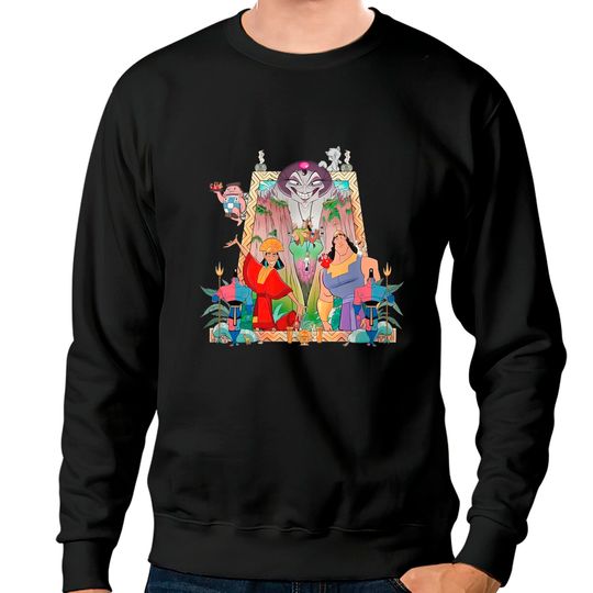 Disney The Emperors New Groove Krock Kuzco Yzma Retro Sweatshirts, Disneyland Trip Unisex Sweatshirts