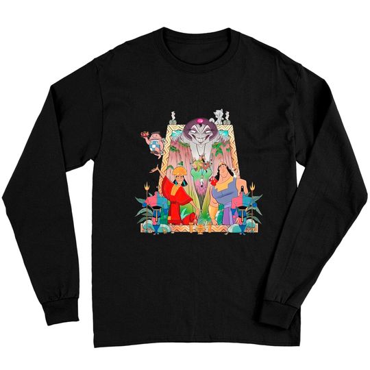 Disney The Emperors New Groove Krock Kuzco Yzma Retro Long Sleeves, Disneyland Trip Unisex Long Sleeves