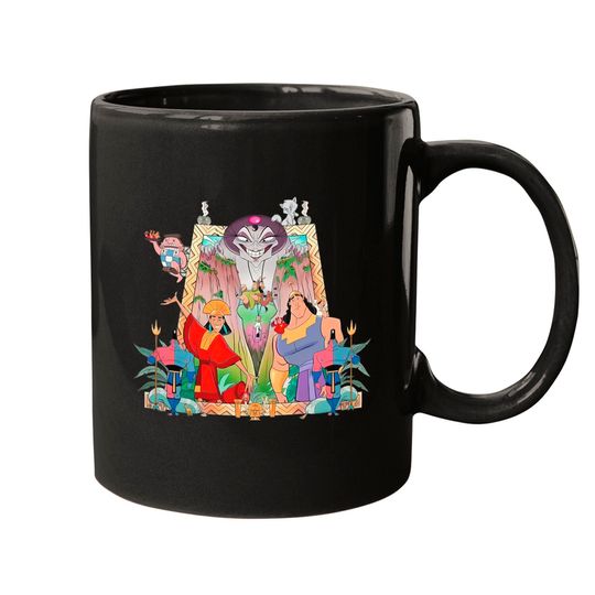Disney The Emperors New Groove Krock Kuzco Yzma Retro Mugs, Disneyland Trip Unisex Mugs