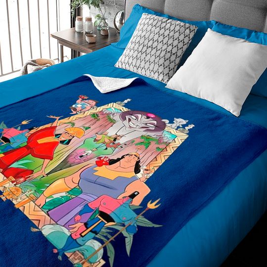 Disney The Emperors New Groove Krock Kuzco Yzma Retro Baby Blankets, Disneyland Trip Unisex Baby Blankets