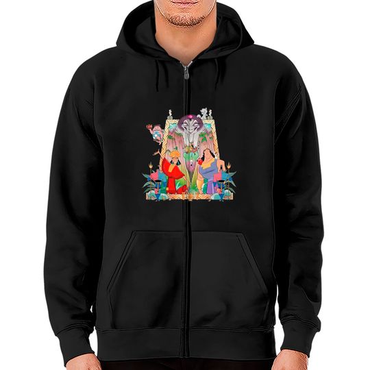 Disney The Emperors New Groove Krock Kuzco Yzma Retro Zip Hoodies, Disneyland Trip Unisex Zip Hoodies