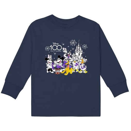 100th Disney Anniversary Kids Long Sleeve T-Shirts, Disney 100 Years of Wonder Kids Long Sleeve T-Shirts, Vintage Disney Kids Long Sleeve T-Shirts