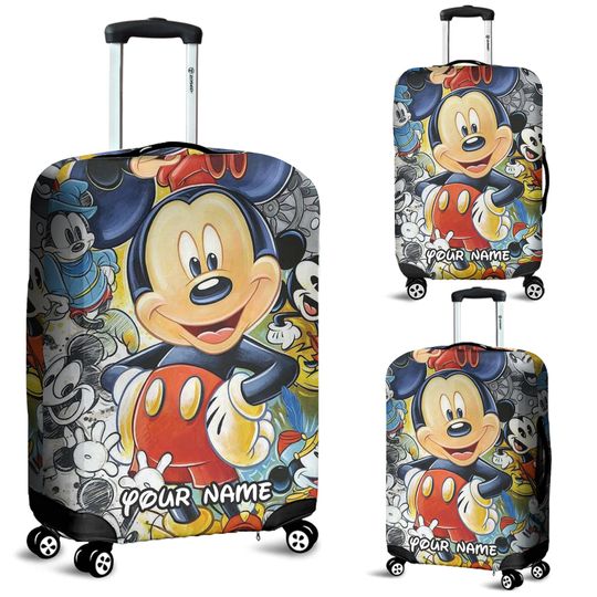 Personalized Vintage Mickey ArtLuggage Cover