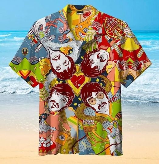 Discover Vintage The Beatless Hawaiian Shirt, Summer Vacation Hawaiian Shirt