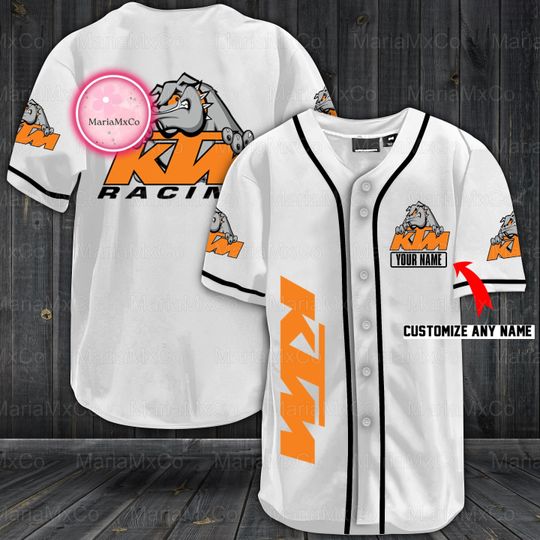Personalized Motorcycle KTM Baseball Shirt, Motobike KTM Jersey Shirt