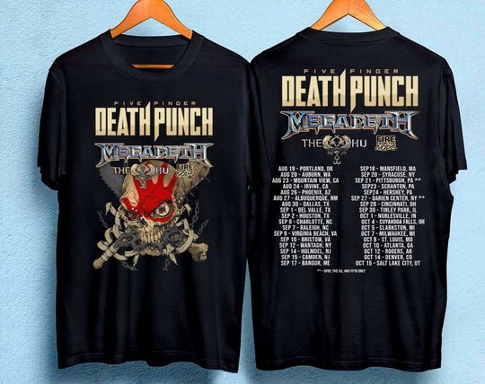 Vintage Hot Tour Megadeth Five Finger Death Punch Tour