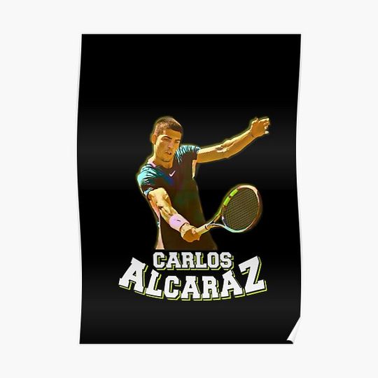 Carlos Alcaraz | Tennis Champion | Team Alcaras | Carlos Alcaras drawing Premium Matte Vertical Poster