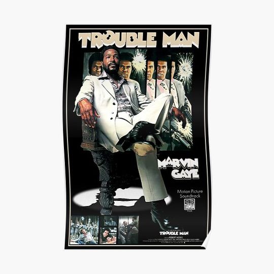 Marvin Gaye "Trouble Man" D-9 Poster Premium Matte Vertical Poster