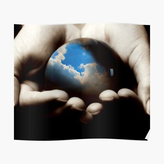 Hands Holding the Earth Premium Matte Vertical Poster
