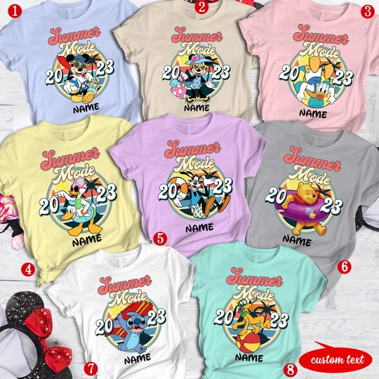 Personalized Summer Mode 2023 Shirt, Mickey And Friends Vacation Shirt, Disney Summer Shirt