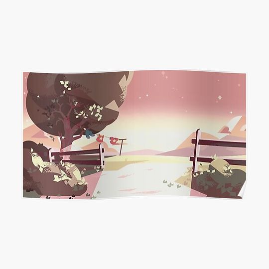 Steven Universe Clothes Line Background Premium Matte Poster