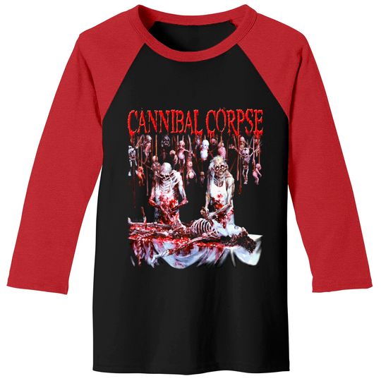 Cannibal Corpse Official Merchandise Butchered Baseball Tees