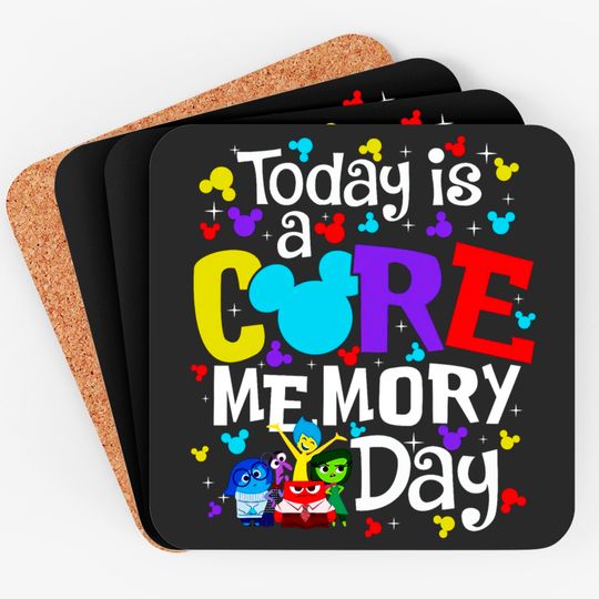 Today Is A Core Memory Day Coasters, Disney Inspired Coasters, Mickey Ears Coasters, Inside Out Friends Coasters
