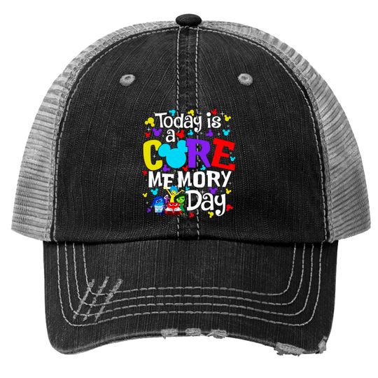 Today Is A Core Memory Day Trucker Hats, Disney Inspired Trucker Hats, Mickey Ears Trucker Hats, Inside Out Friends Trucker Hats