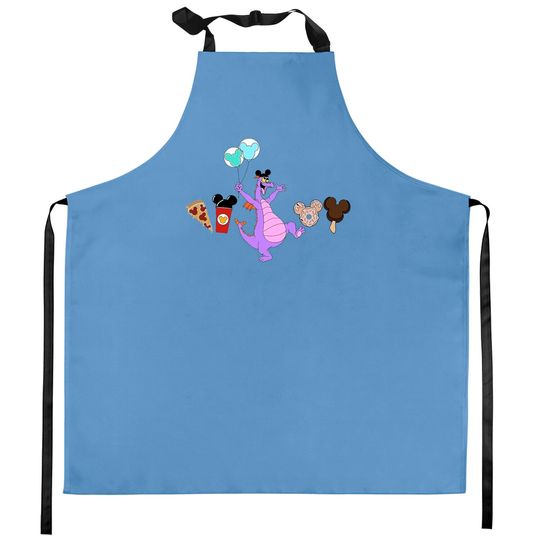 Figment Disney Snacks Kitchen Aprons, Disney Mode Kitchen Aprons, Disney Snacks Kitchen Aprons