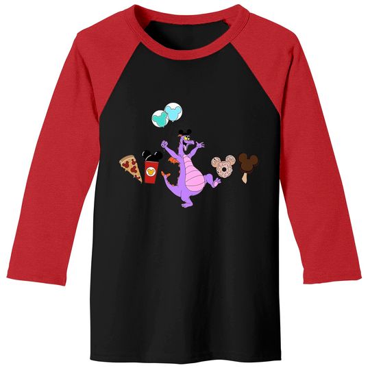 Figment Disney Snacks Baseball Tees, Disney Mode Baseball Tees, Disney Snacks Baseball Tees