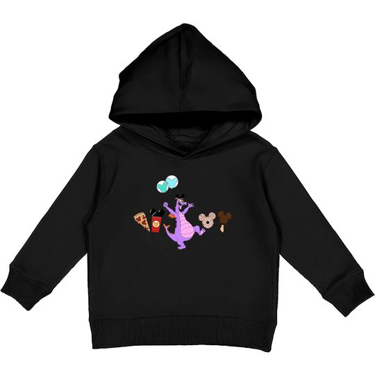 Figment Disney Snacks Kids Pullover Hoodies, Disney Mode Kids Pullover Hoodies, Disney Snacks Kids Pullover Hoodies