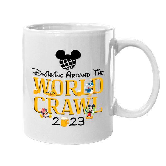 Drinking Around The World Crawl 2023 Mugs/Epcot Center Mugs/Drinking Around The World/Disney Trip Mugs/Mickey Drinking Disney O-07022323