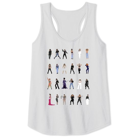 Janet Jackson Illustrated Short-sleeve Tank Tops