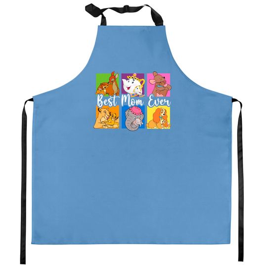 Disney Best Mom Ever Comfort Colors Kitchen Aprons, Disney Mother Day Kitchen Aprons
