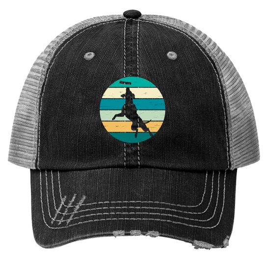 Discover Retro Dock Diving Dog Trucker Hats