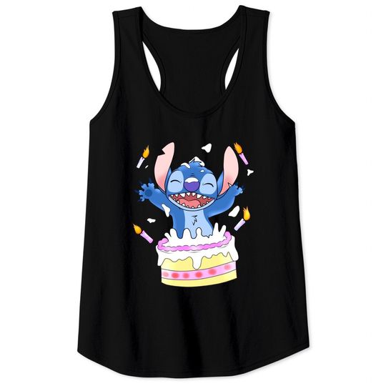 Disney Lilo Stitch Birthday Girl Tank Tops, Stitch Birthday Tank Tops, Birthday Boy Girl Tank Tops