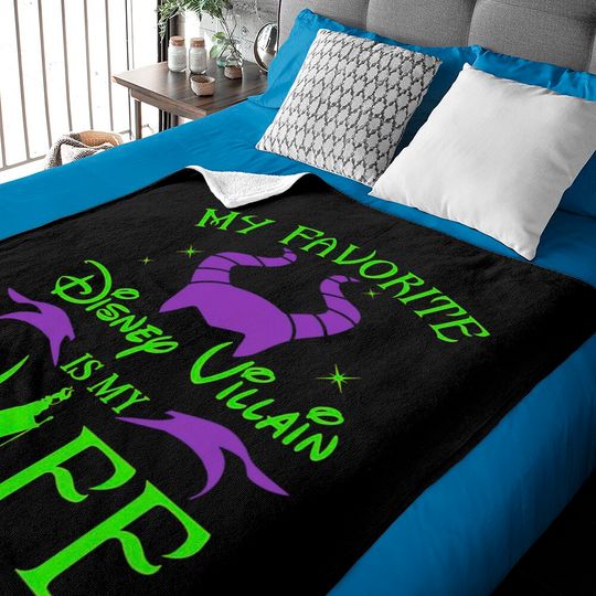 Maleficent Baby Blankets / My Favorite Disney Villain Is My Wife Baby Blankets