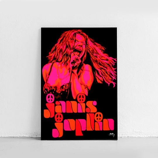 Janis Joplin Vintage Poster Premium Matte Vertical Poster