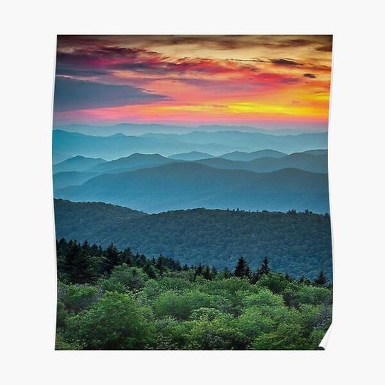 Discover Blue Ridge Mountain Premium Matte Vertical Poster