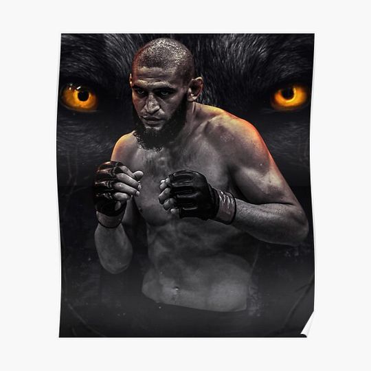 Discover *TRENDING* Cool Khamzat Chimaev MMA Champion Design Premium Matte Vertical Poster