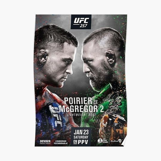 ufc 257 vintage Premium Matte Vertical Poster