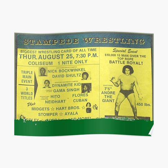 Discover Classic Stampede Wrestling Card Poster Premium Matte Vertical Poster
