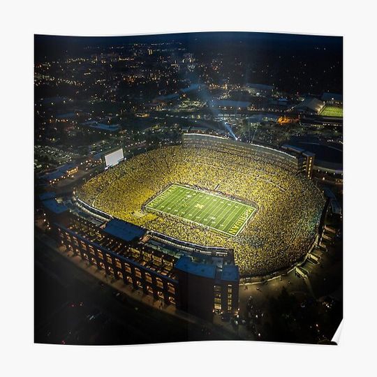 Discover Michigan Big House Premium Matte Vertical Poster