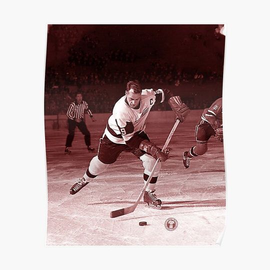 Discover Gordie Howe #9 Premium Matte Vertical Poster