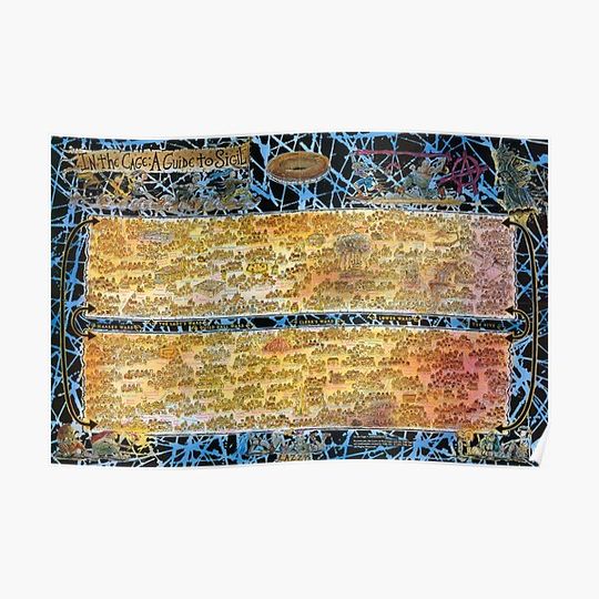 In The Cage: A guide to Sigil (Dungeons and Dragons Map) Premium Matte Vertical Poster