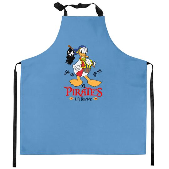 Vintage Donald Duck Pirates Comfort Colors Kitchen Aprons, Disneyworld Kitchen Aprons