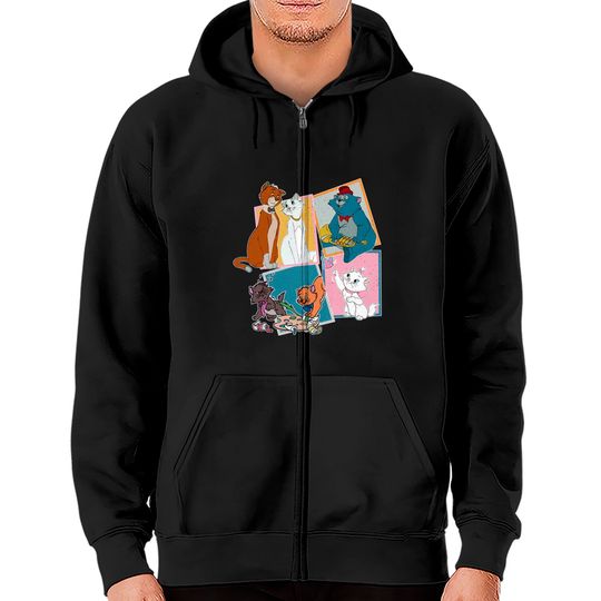 Disney Comfort colors Zip Hoodies, Retro Disney Aristocats Zip Hoodies