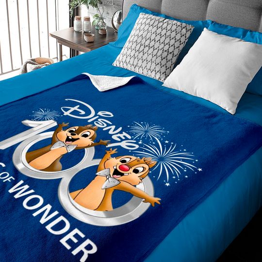 Discover Chip and Dale Disney 100th Anniversary Baby Blankets, Disney 100 Years Of Wonder Baby Blankets
