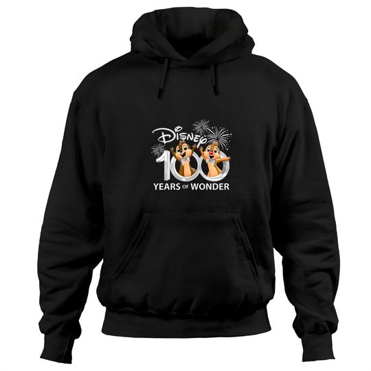 Chip and Dale Disney 100th Anniversary Hoodies, Disney 100 Years Of Wonder Hoodies