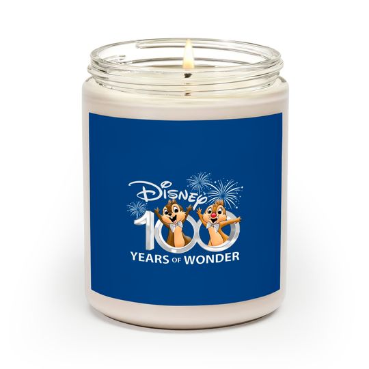 Chip and Dale Disney 100th Anniversary Scented Candles, Disney 100 Years Of Wonder Scented Candles