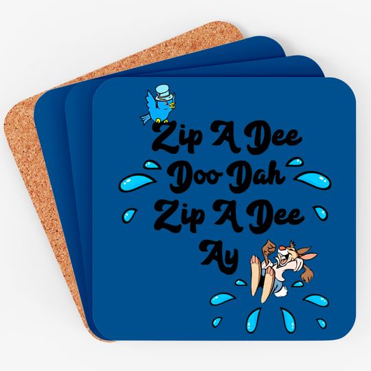 Disney Splash Mountain Zip A Dee Doo Dah Vintage Coasters, Magic Kingdom WDW Holiday Coasters
