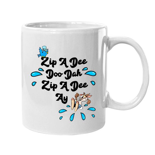 Disney Splash Mountain Zip A Dee Doo Dah Vintage Mugs, Magic Kingdom WDW Holiday Mugs