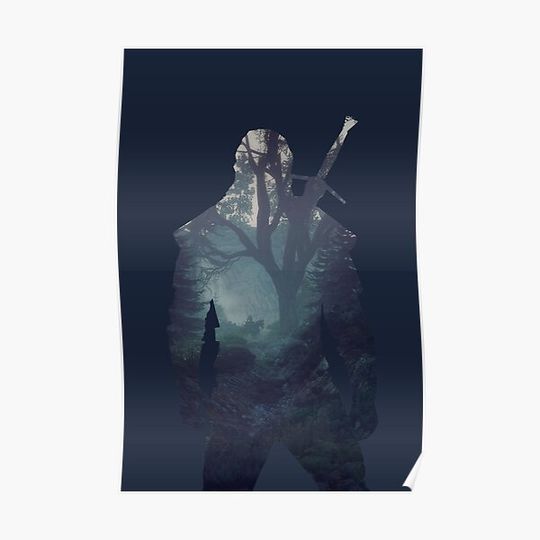 Discover GERALT THE WITCHER MINIMALIST Premium Matte Vertical Poster