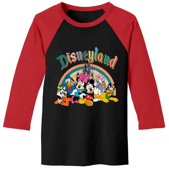 Vintage Disney Mickey Disneyland Baseball Tees, Disneyworld Baseball Tees