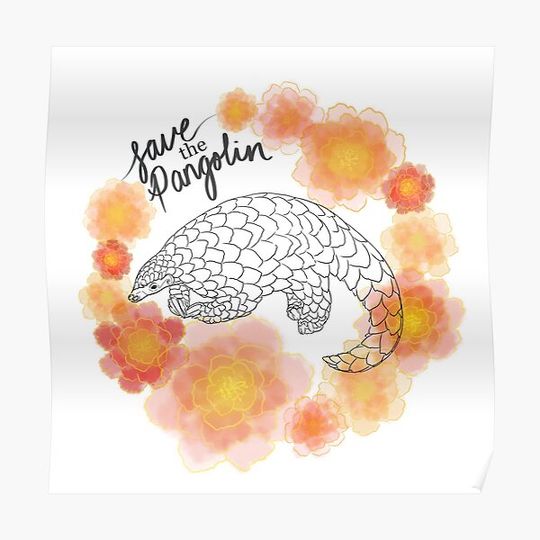 Save the Pangolin Premium Matte Vertical Poster