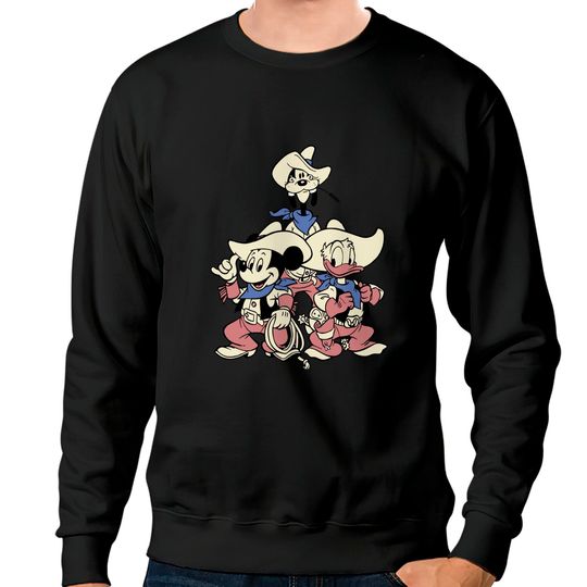 Disney Mickey & Friends Goofy Donald Mickey Cowboy Up Sweatshirts