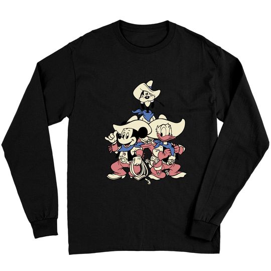 Disney Mickey & Friends Goofy Donald Mickey Cowboy Up Long Sleeves
