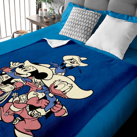 Disney Mickey & Friends Goofy Donald Mickey Cowboy Up Baby Blankets
