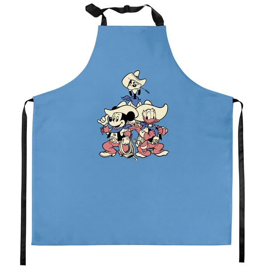 Disney Mickey & Friends Goofy Donald Mickey Cowboy Up Kitchen Aprons