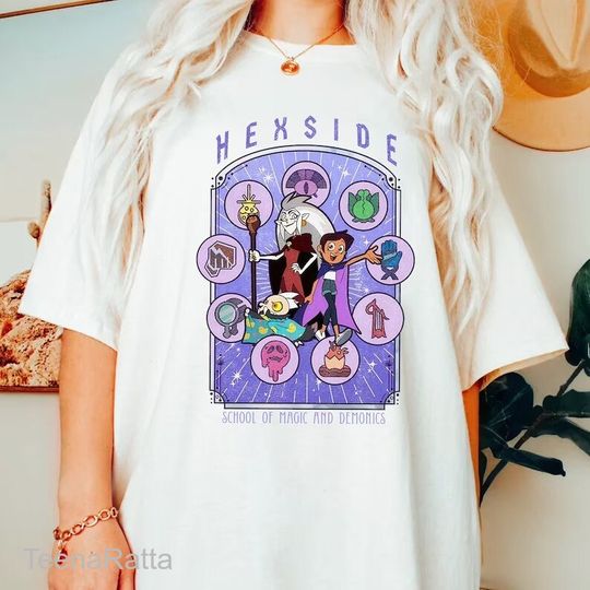 Welcome to Hexside School of Magic and Demonics Shirt, Disney The Owl House Character Shirt